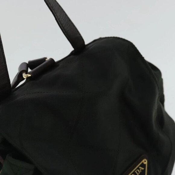 PRADA Backpack Nylon Green Gold Auth bs19006 - Picture 6 of 16